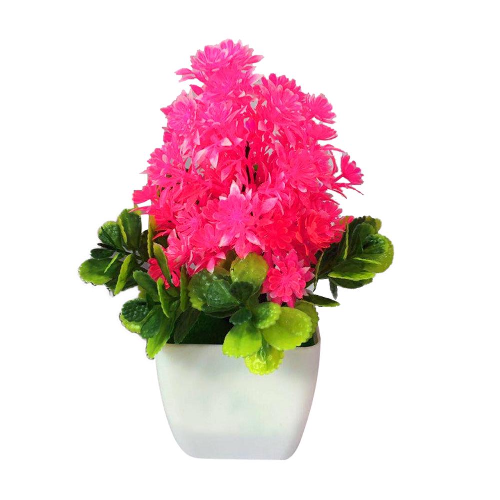 Искусственное растение бонсай в горшочке розовый