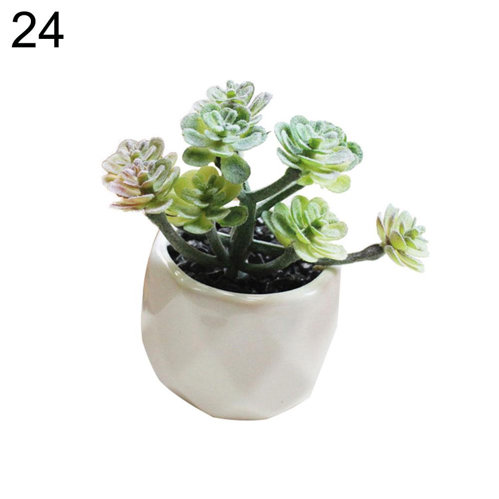 Искусственное суккулентное растение в горшочке для декора 24